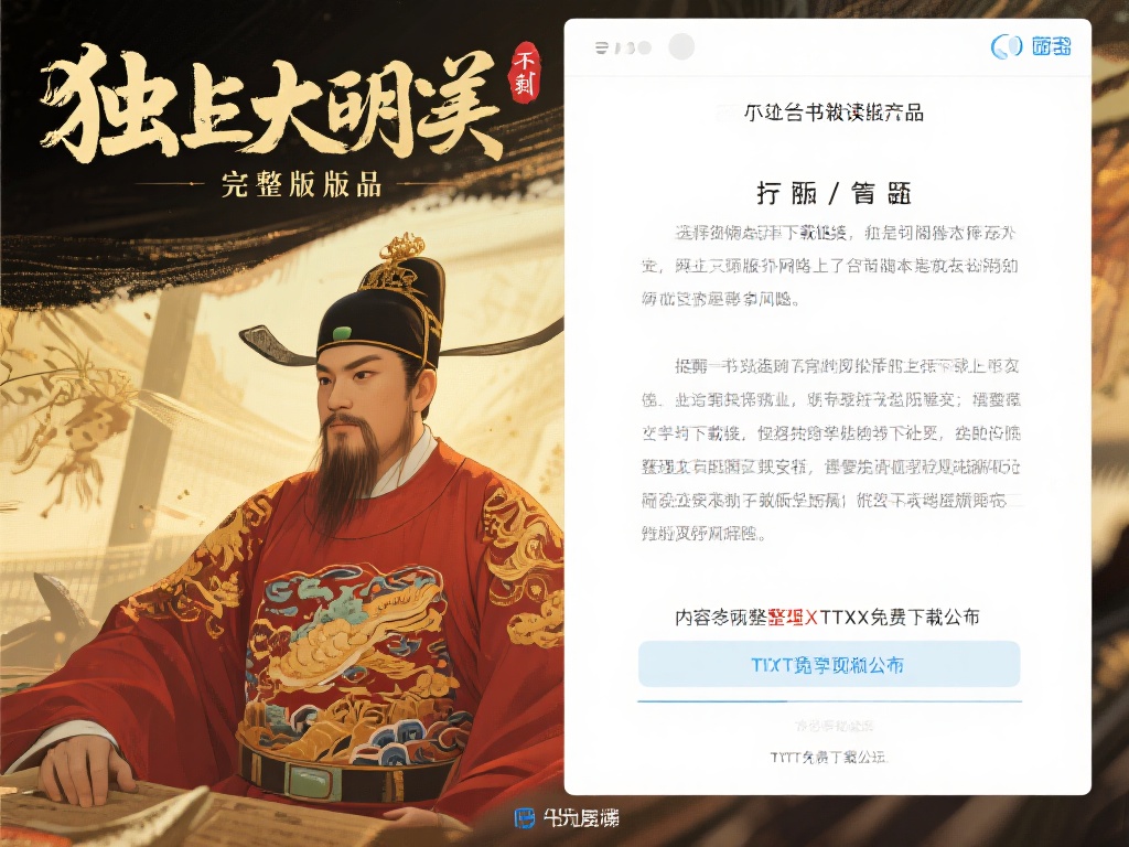 电竞竞猜独断大明小说完整版TXT免费下载资源分享平台推荐